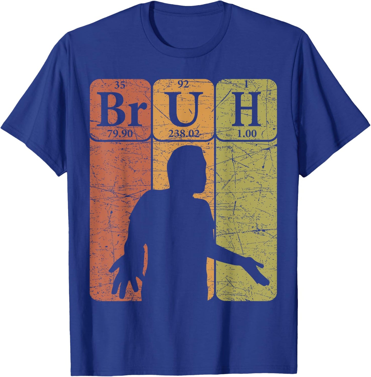 Bruh Periodic Table Elements Bro Slang Bruh Meme Vintage T-Shirt - T-Shirt | Royal