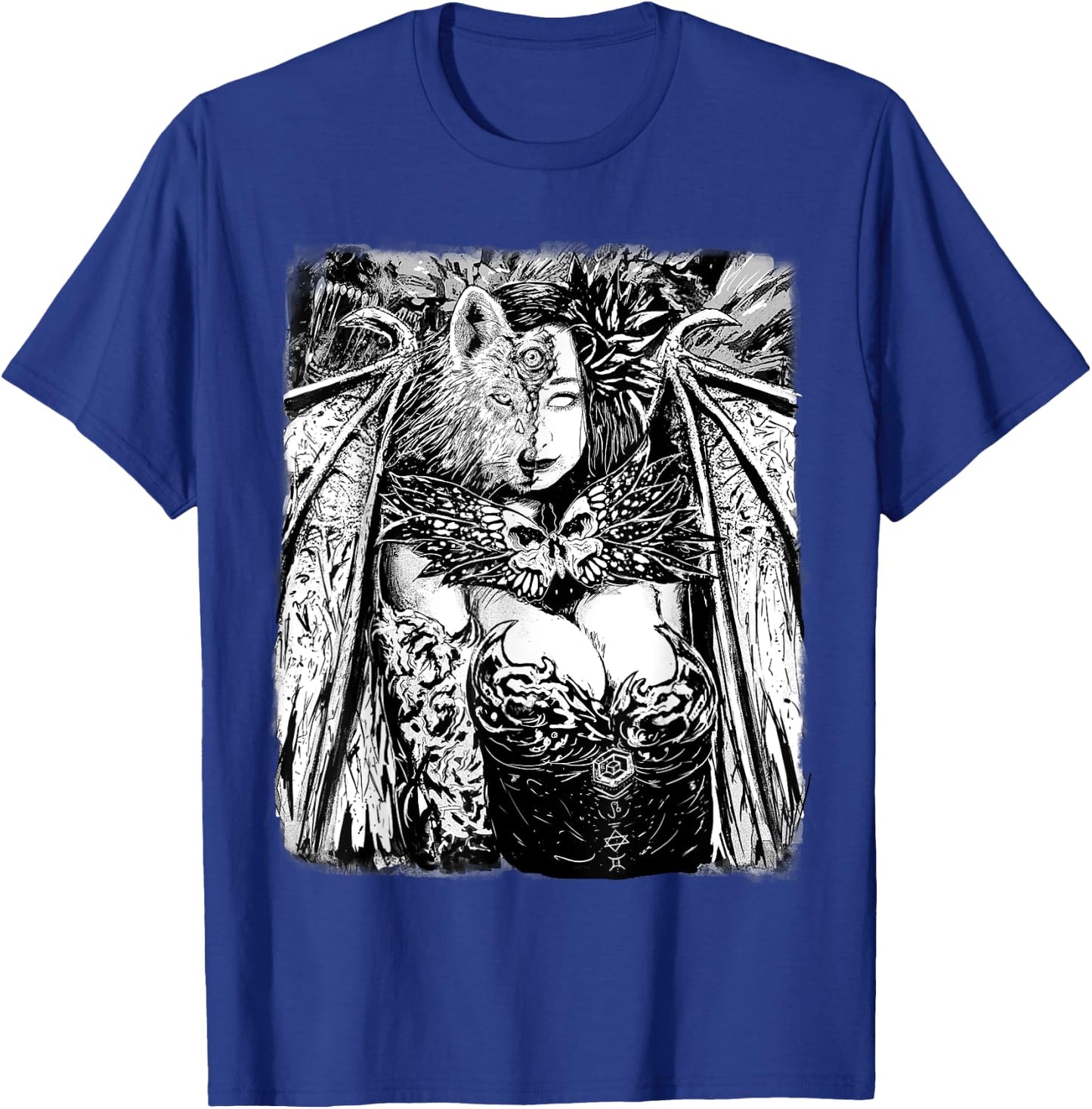 Gothic Succubus Dragon Lady Manga Art - Sexy Manga Girl T-Shirt - T-Shirt | Royal