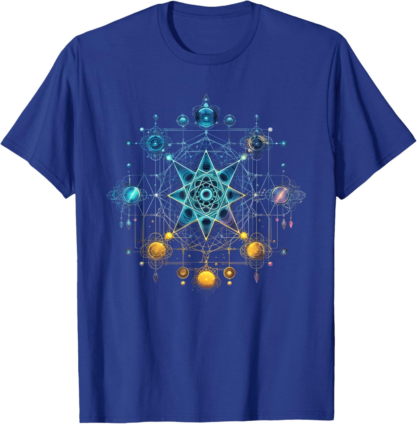 Sacred Geometry Flower of Life Metatron's Cube T-Shirt - T-Shirt | Royal