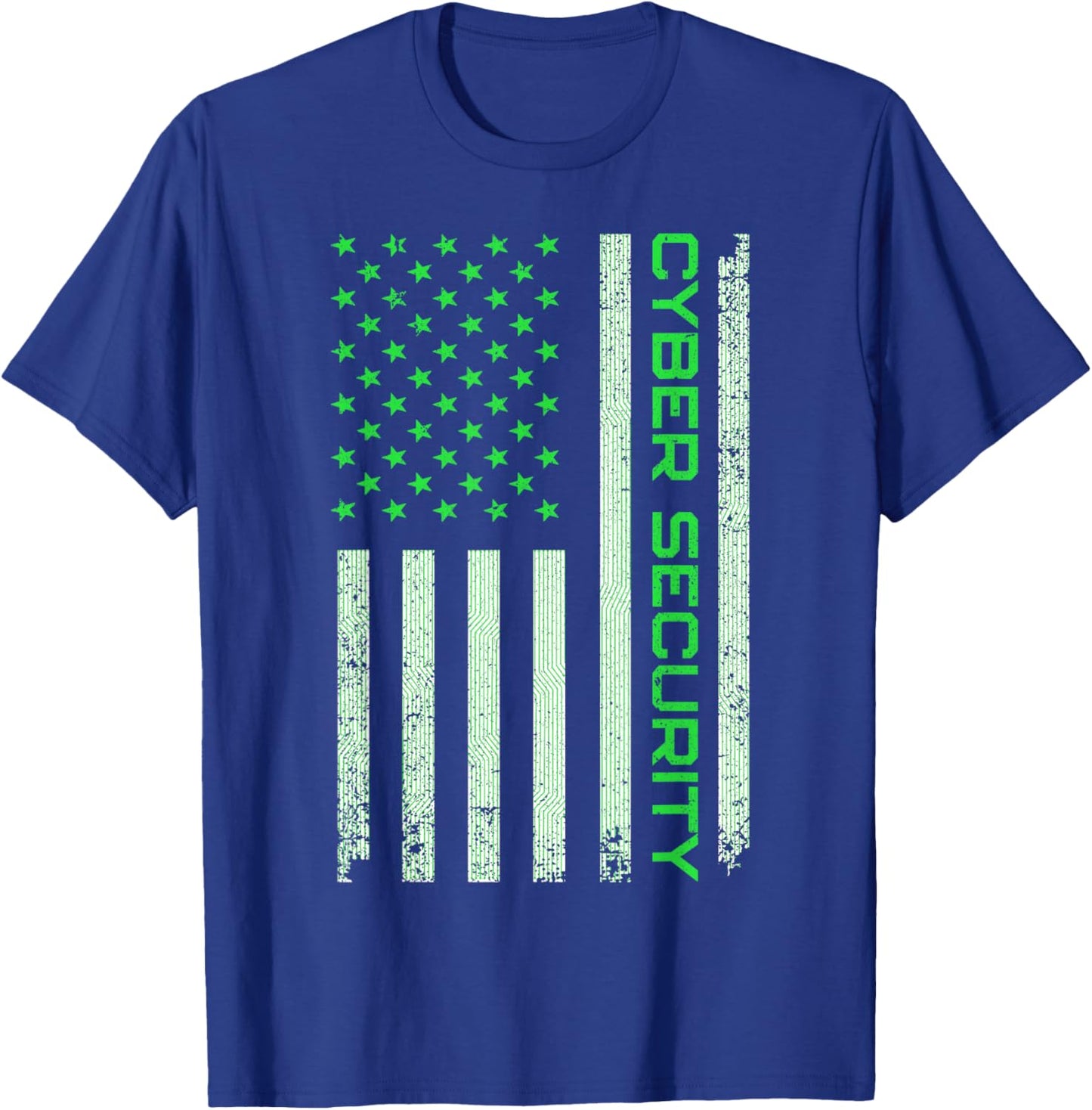 Funny USA Cyber Security Art Women Anti Malware Geek T-Shirt - T-Shirt | Royal