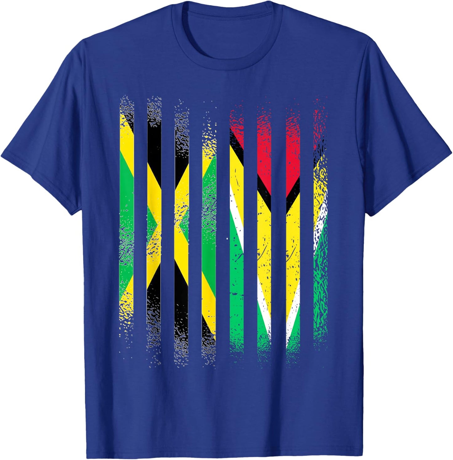 Jamaica Flag Guyana Grown Country Flags Stripes T-Shirt - T-Shirt | Royal
