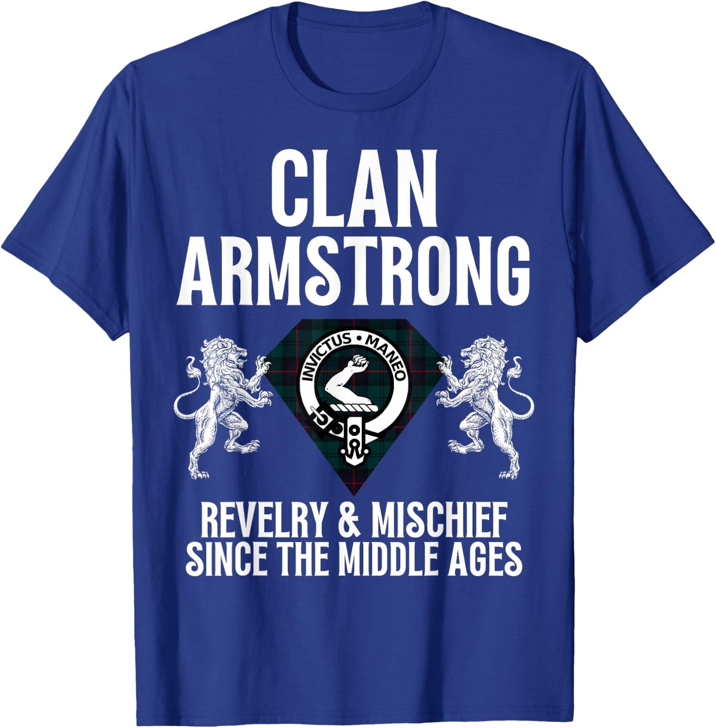 Armstrong Clan Scottish Name Coat Of Arms Tartan Family T-Shirt - T-Shirt | Royal