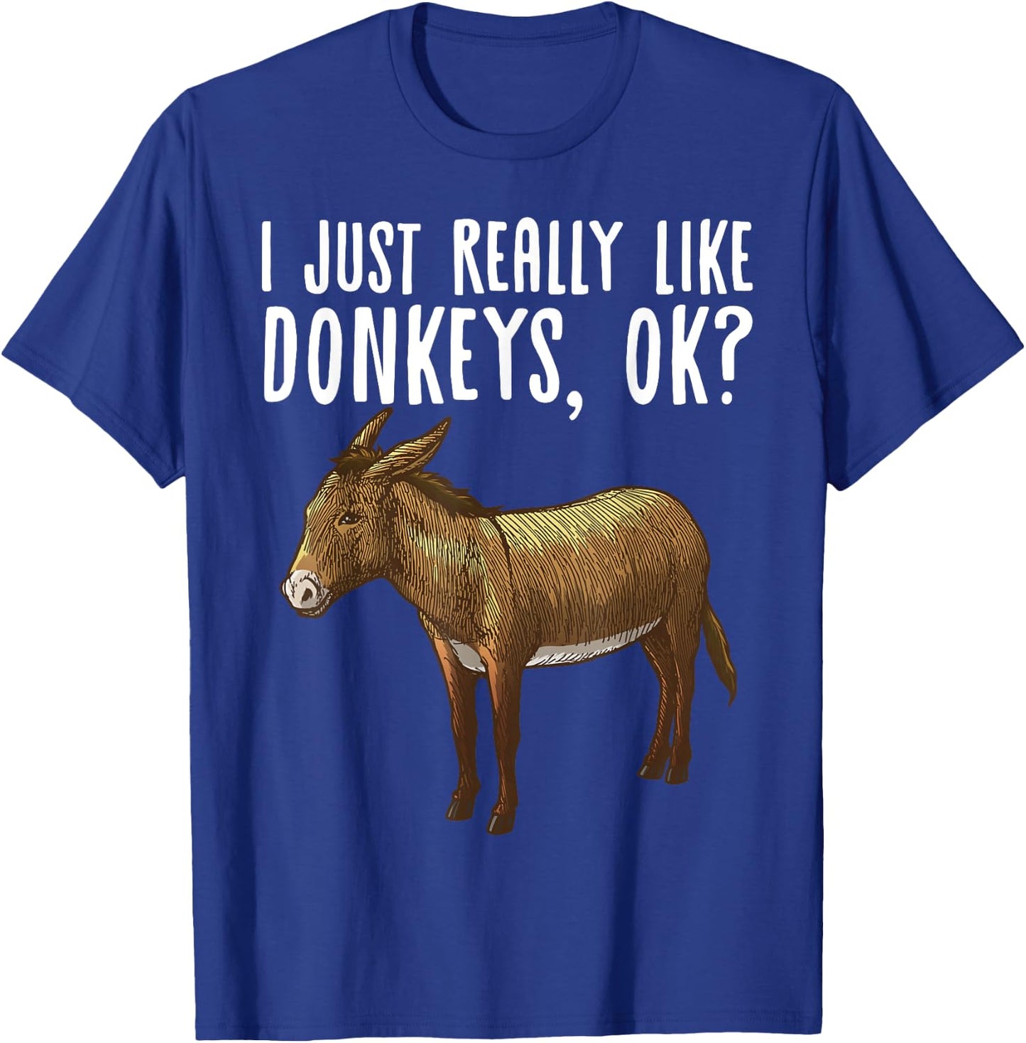 Funny Donkey Design Women Mule Animal Farming Horse T-Shirt - T-Shirt | Royal