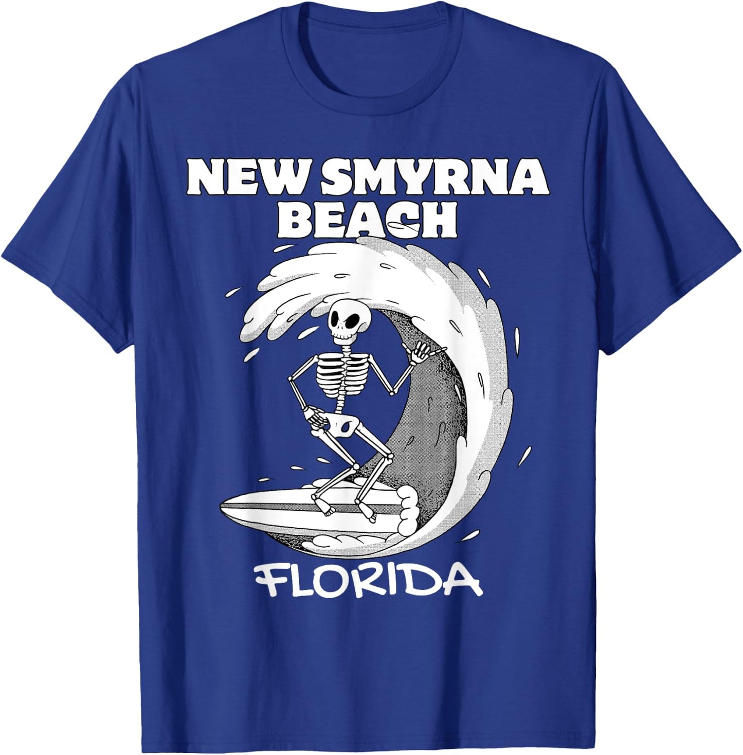 NEW SMYRNA BEACH FLORIDA Surf Vintage Retro Surfing T-Shirt - T-Shirt | Royal