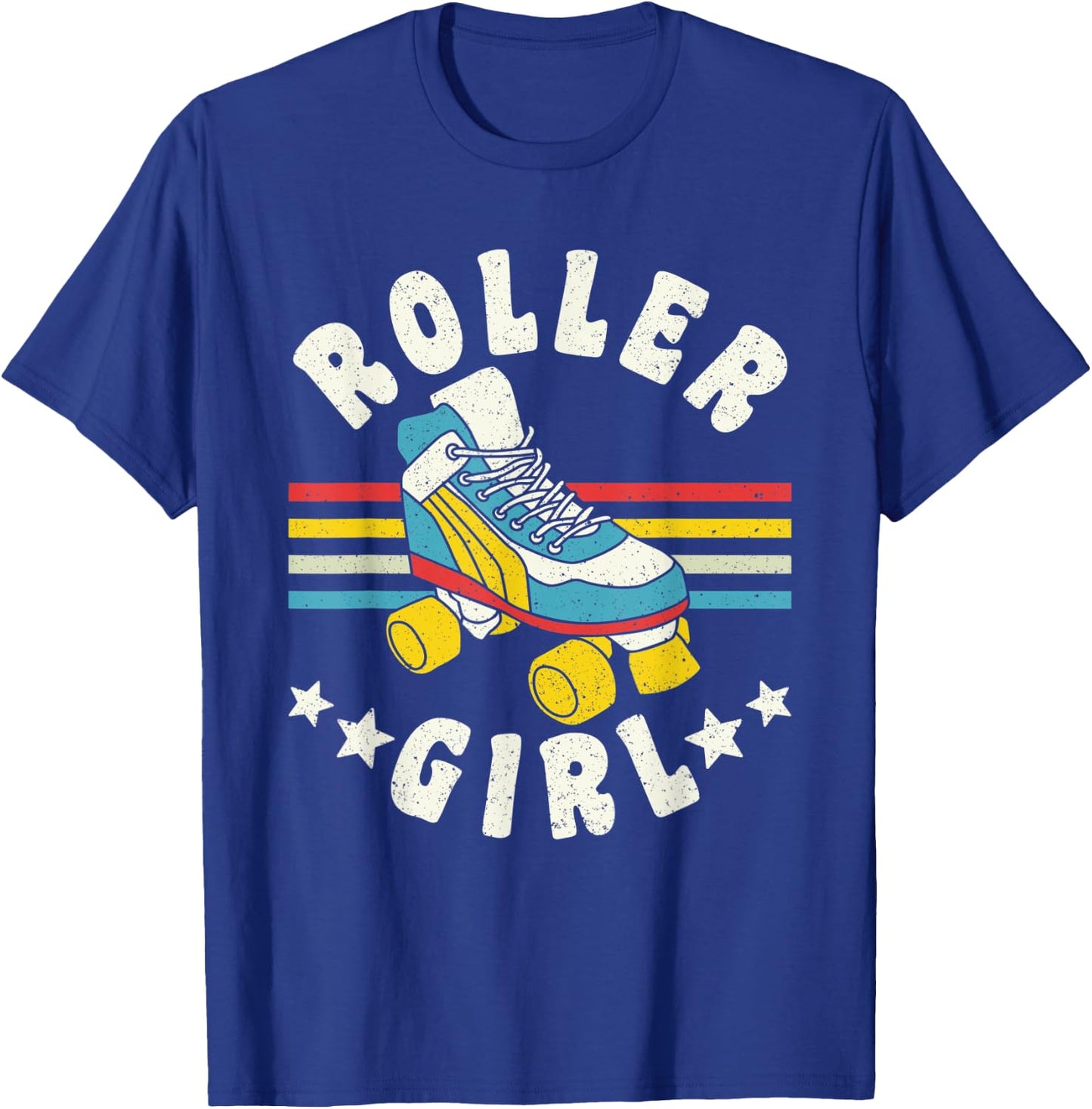 Roller Girl Vintage Retro Roller Derby T-Shirt - T-Shirt | Royal