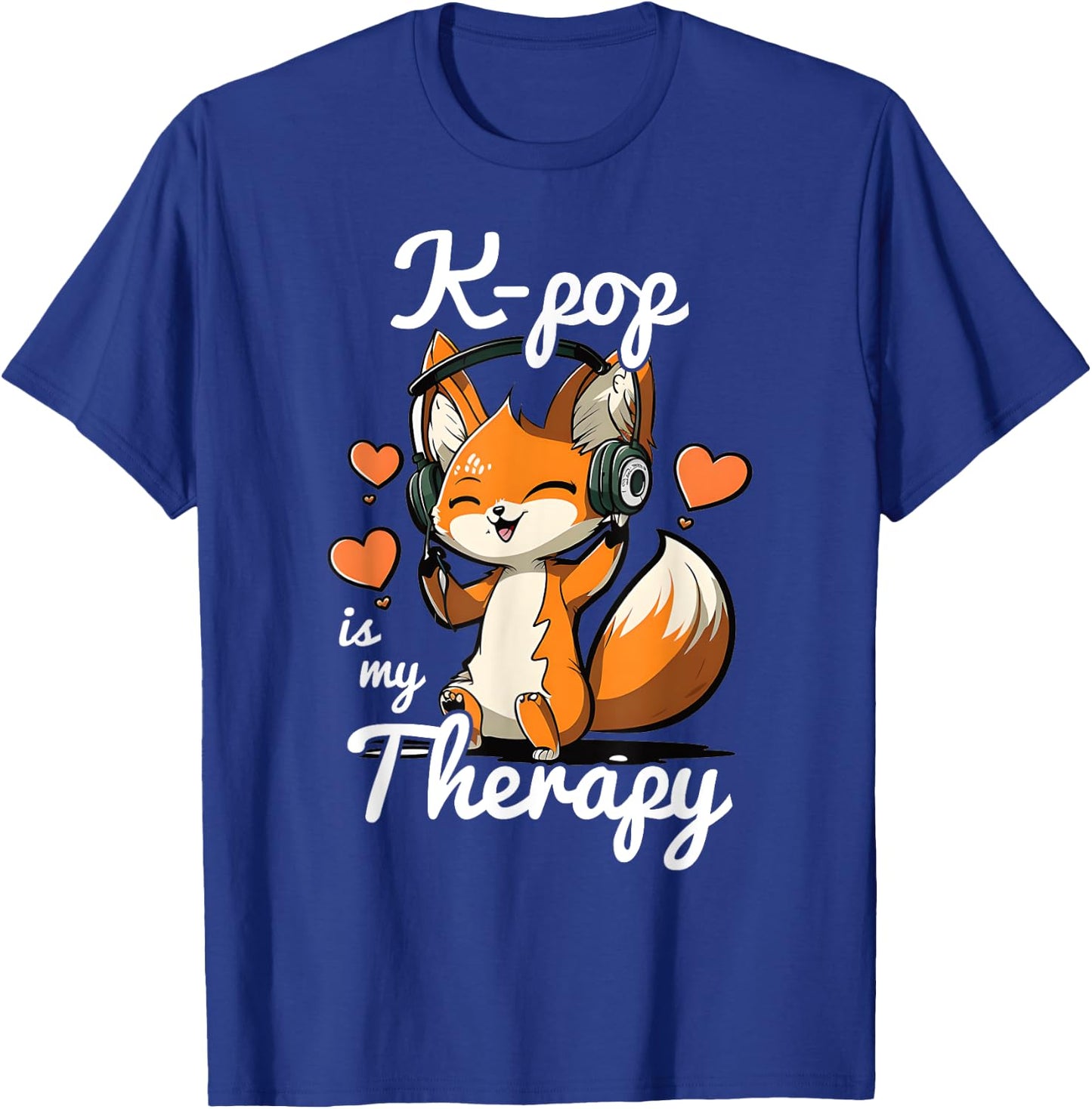 Kpop is My Therapy Fox Korean Pop Merch K-pop Merchandise T-Shirt - T-Shirt | Royal