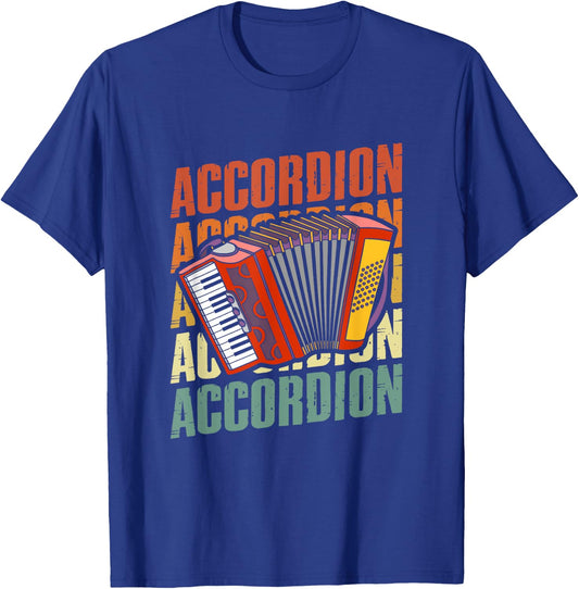 Polka Music Vintage Accordion Musician Retro Accordionist T-Shirt - T-Shirt | Royal