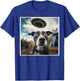 Dog Selfie with UFOs Alien Extraterrestrial UFO Believer T-Shirt - T-Shirt | Royal