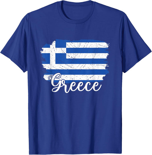 Greece Flag Men Women Kids Greece Country T-Shirt - T-Shirt | Royal