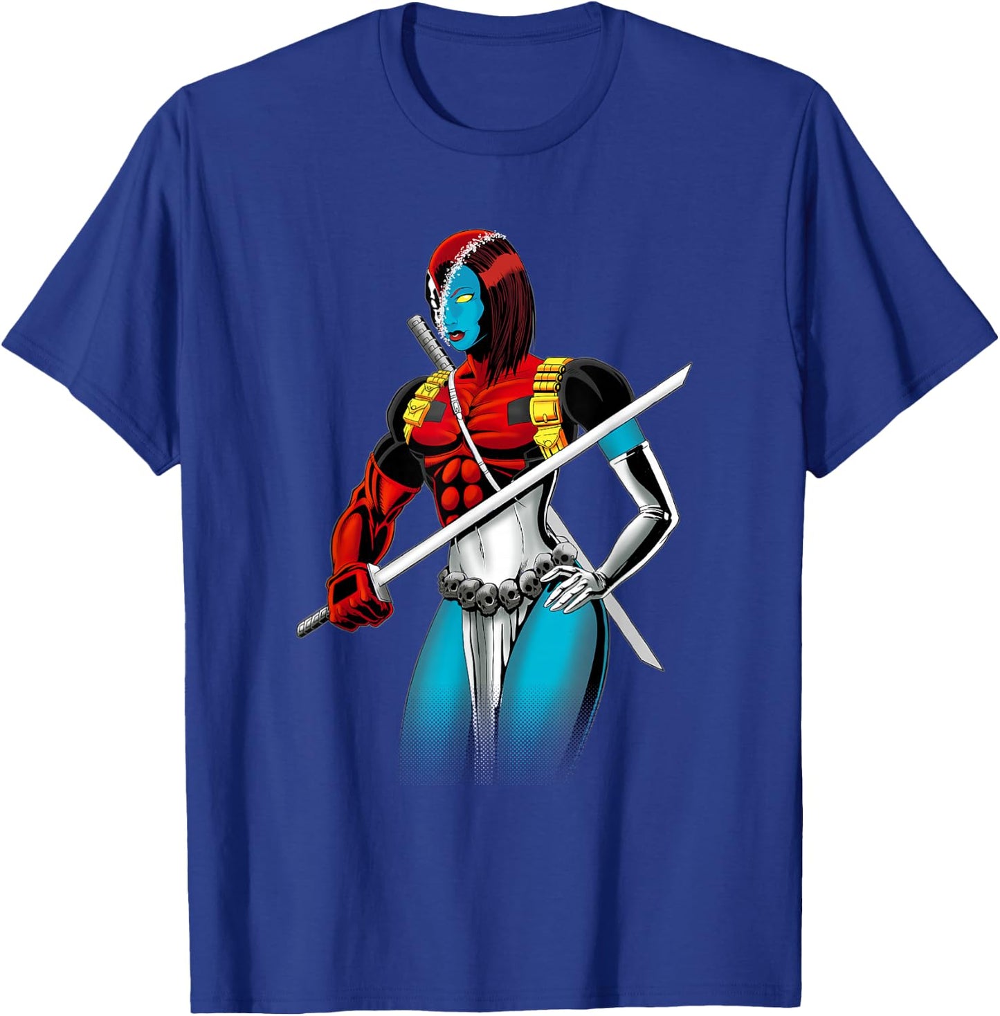 Marvel X-Men Deadpool Mystique Amalgam Portrait T-Shirt - T-Shirt | Royal