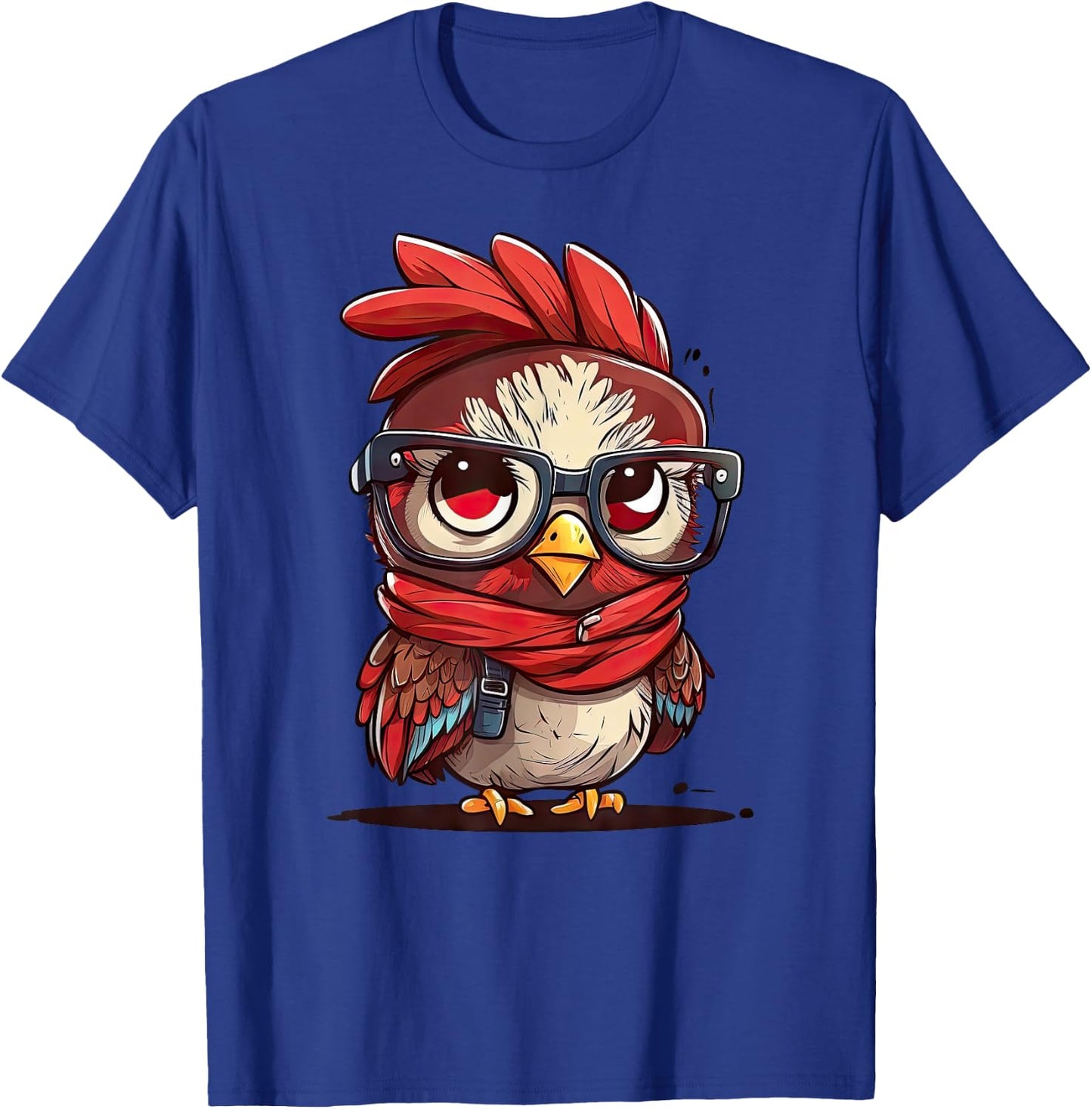 Cute Chicken With Bandana Headband and Glasses Women Girl T-Shirt - T-Shirt | Royal