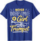 Woman Trumpet Player Girl Trumpet Lady Trumpeter T-Shirt - T-Shirt | Royal