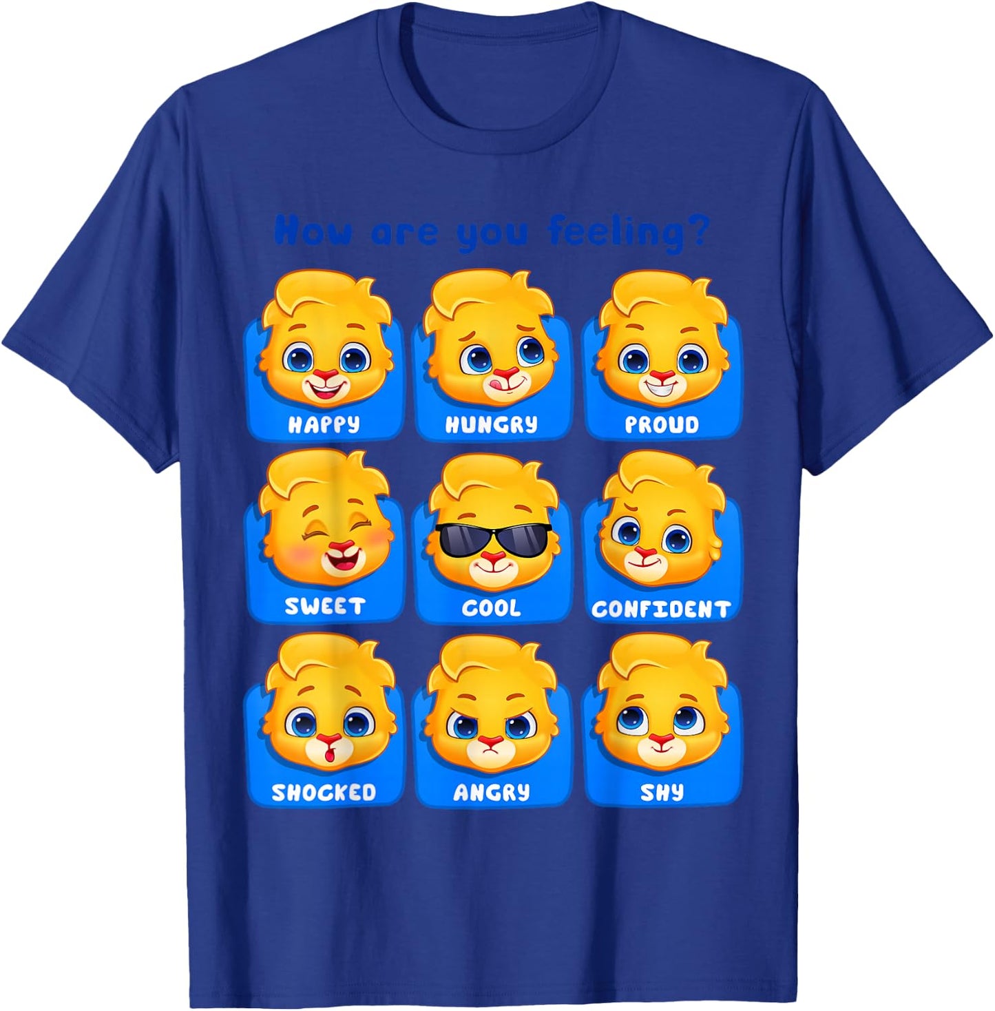 How are You Feeling | Lucas The Lion Official T-Shirt - T-Shirt | Royal