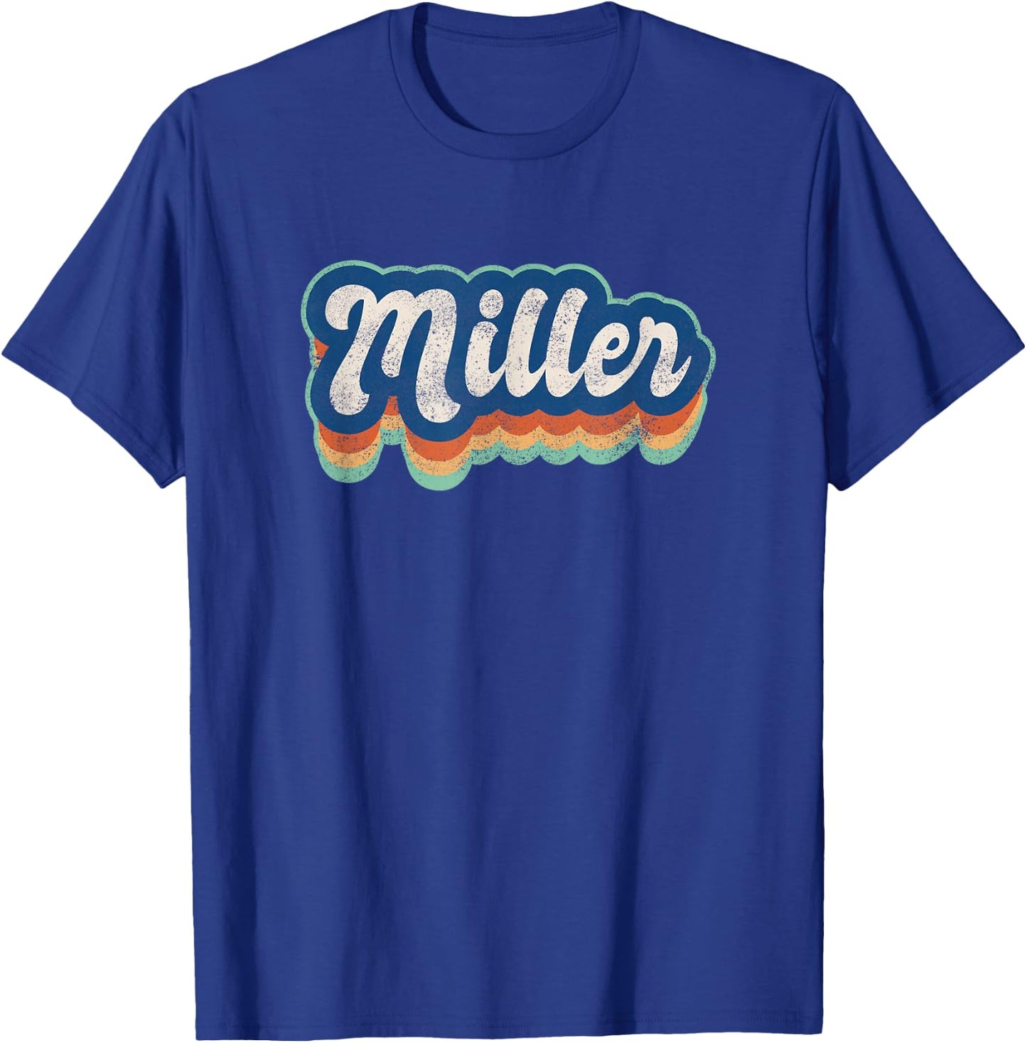 Miller First Name Boy Vintage Style 70s 80s Personalized T-Shirt - T-Shirt | Royal