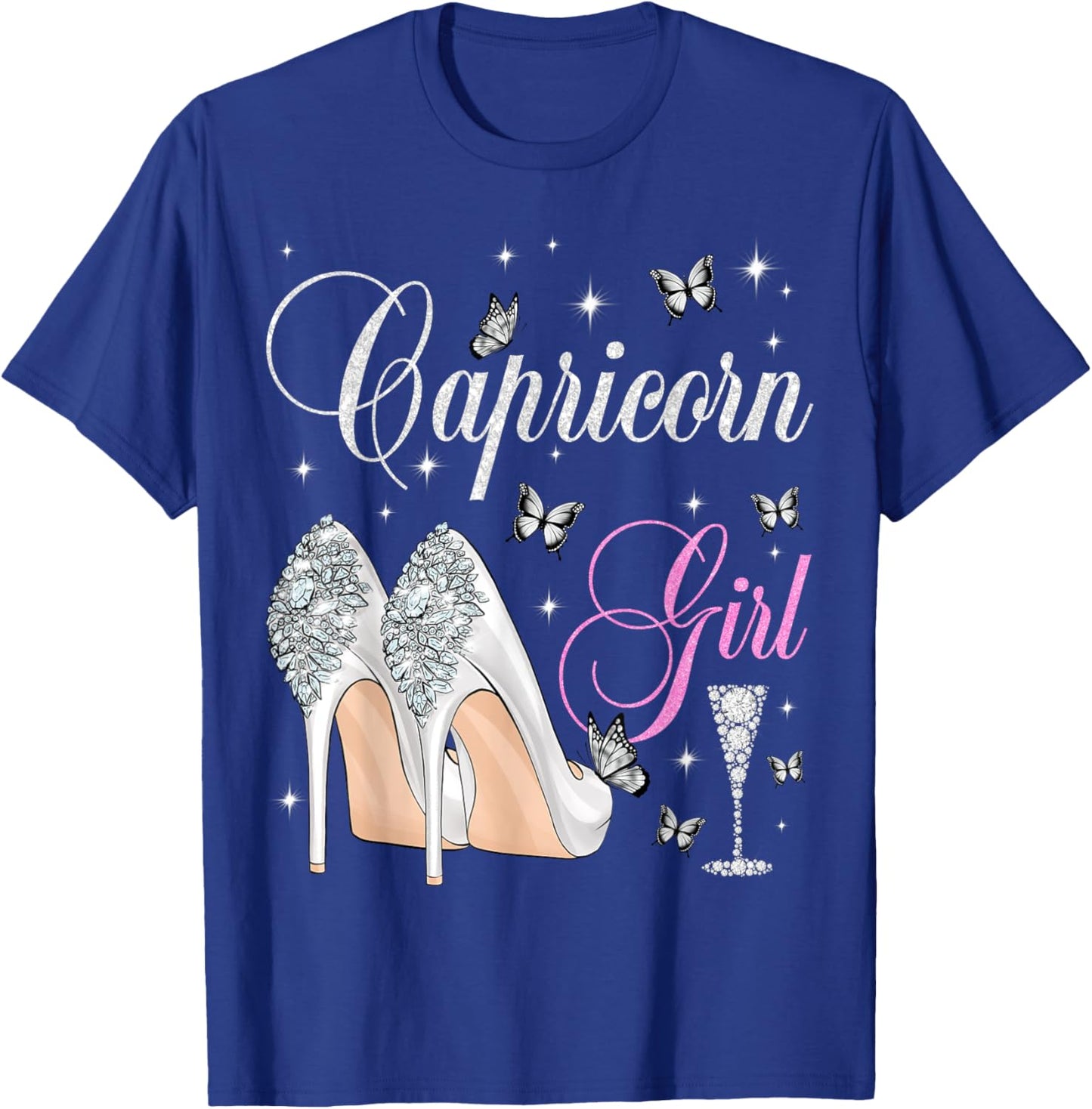 Capricorn Girl December January Birthday Party Zodiac T-Shirt - T-Shirt | Royal