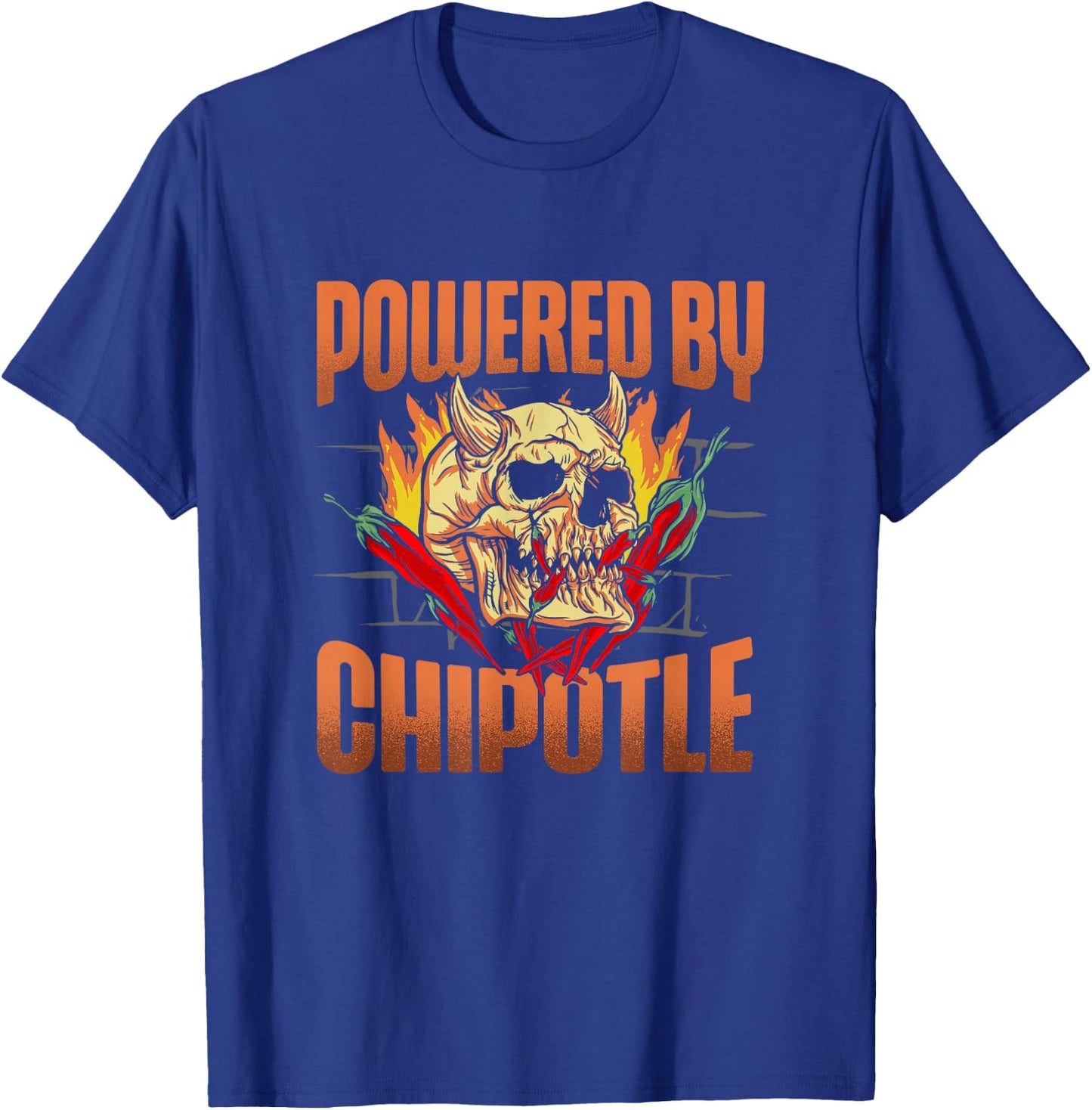 Powered By Chipotle Spicy Food Flavor Seasoning T-Shirt - T-Shirt | Royal