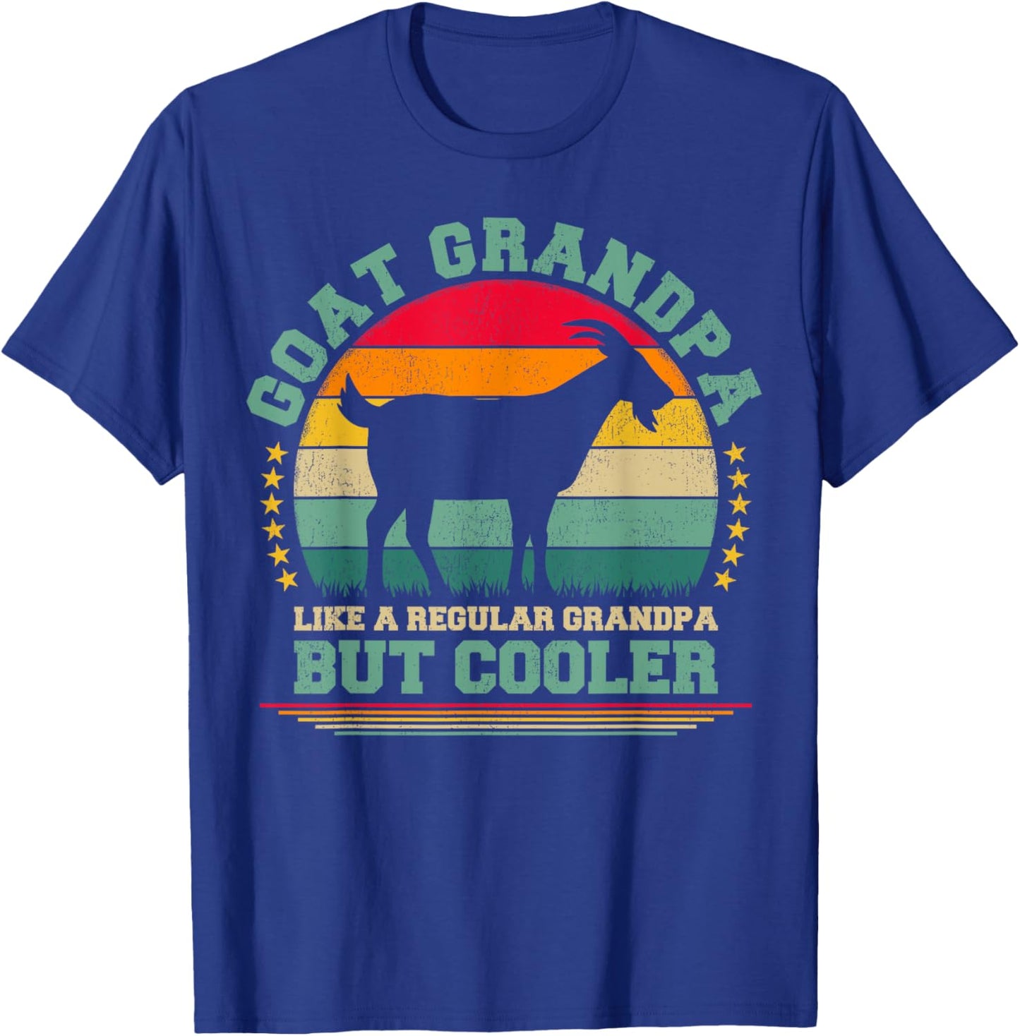 Goat Grandpa Like A Regular Grandpa Father's Day T-Shirt - T-Shirt | Royal