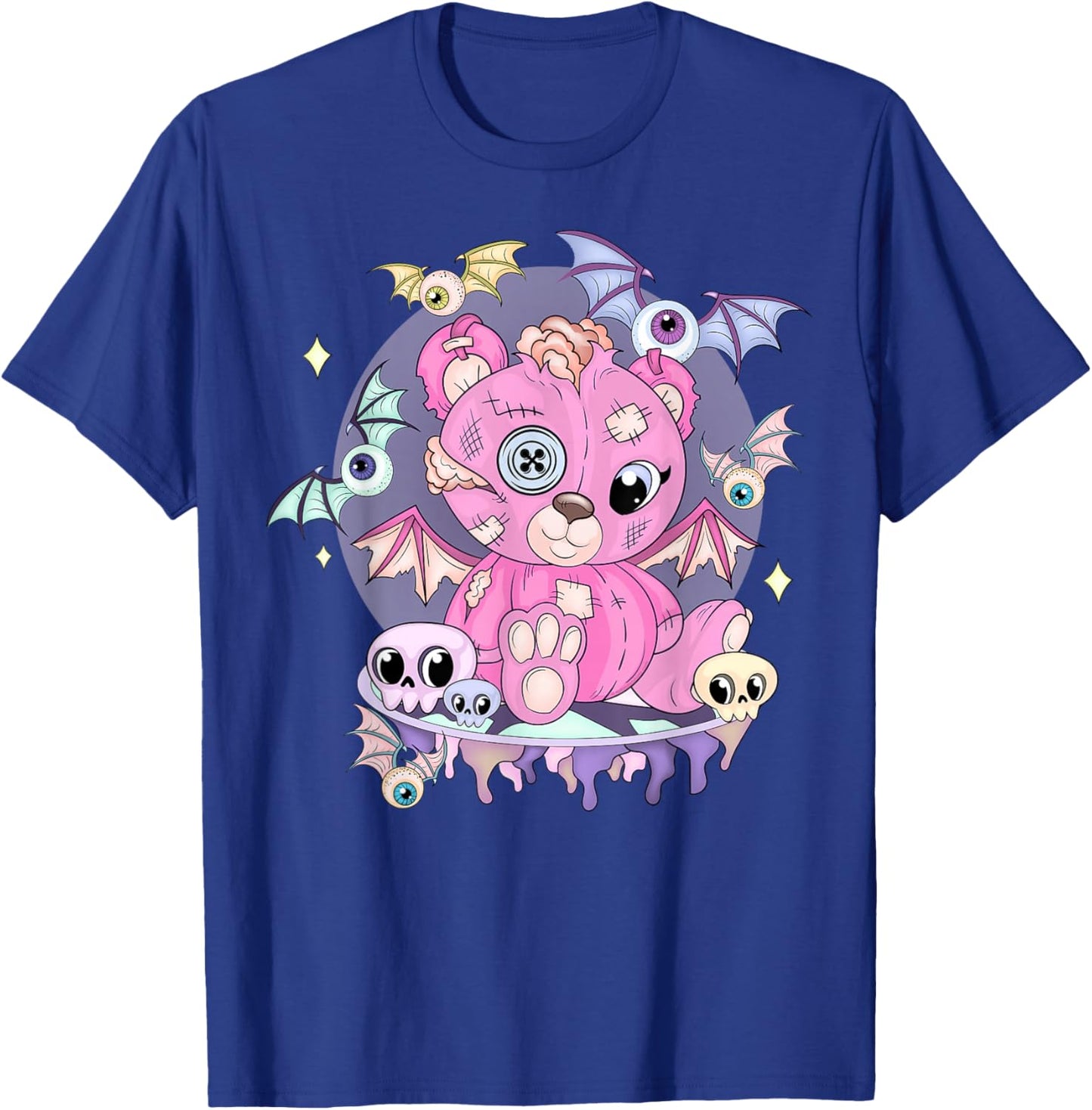 Pastel Goth Cute Creepy Teddy Bear Japanese Kawaii Menhera T-Shirt - T-Shirt | Royal