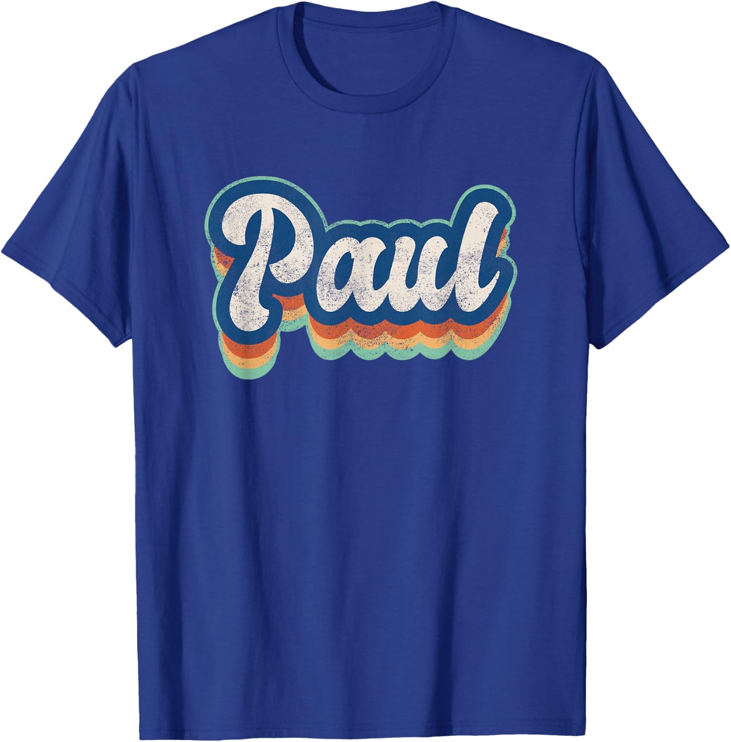 Paul First Name Boy Vintage Style 70s 80s Personalized T-Shirt - T-Shirt | Royal