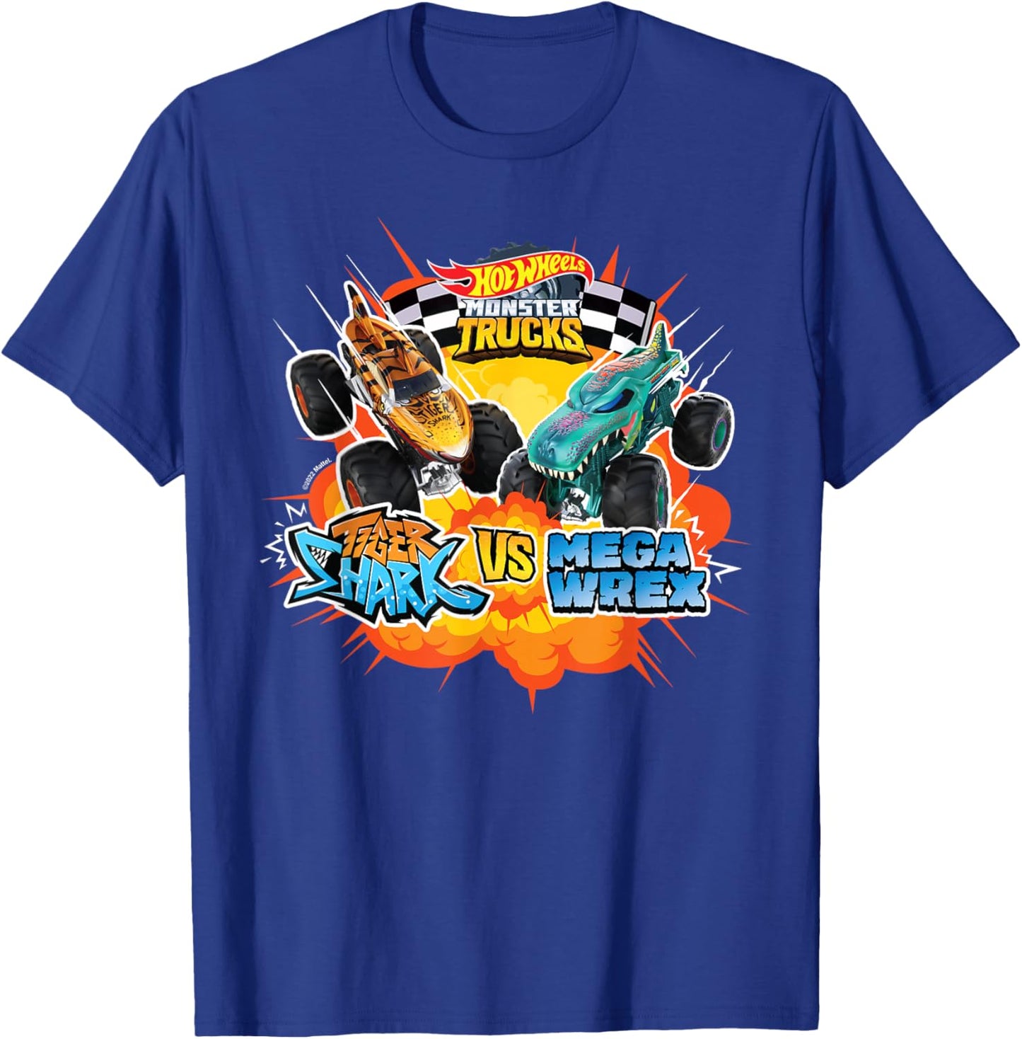 Hot Wheels - Tiger Vs Wrex T-Shirt - T-Shirt | Royal