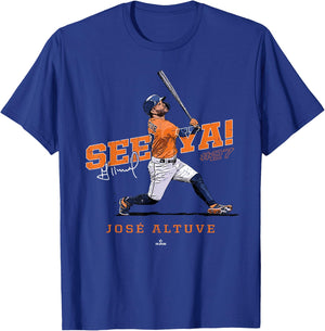 See Ya! Jose Altuve Houston MLBPA T-Shirt - T-Shirt | Royal