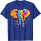 Colorful Elephant Polka Dot Rainbow Elephant T-Shirt - T-Shirt | Royal