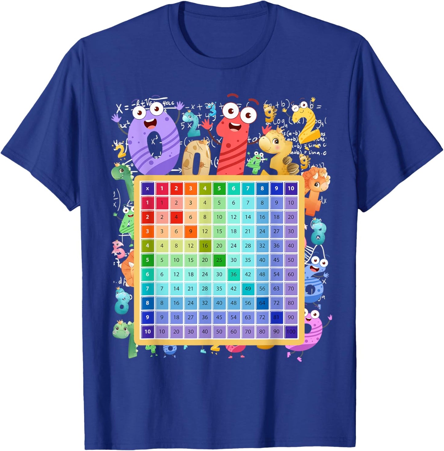 Maths Numbers Costume Idea For Kids & Multiplication square T-Shirt - T-Shirt | Royal