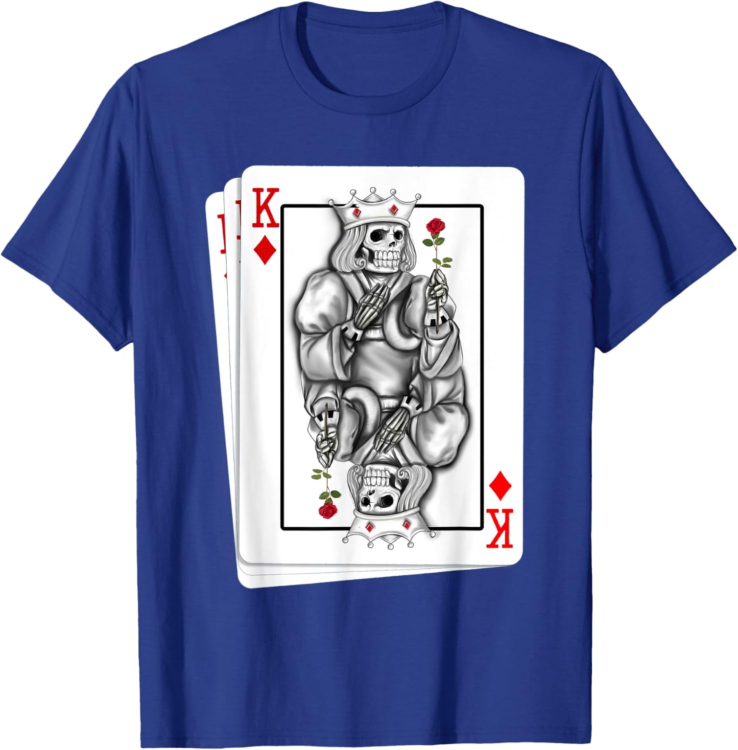 Checked King Poker Card I Playing Card Ace Costume Cards T-Shirt - T-Shirt | Royal