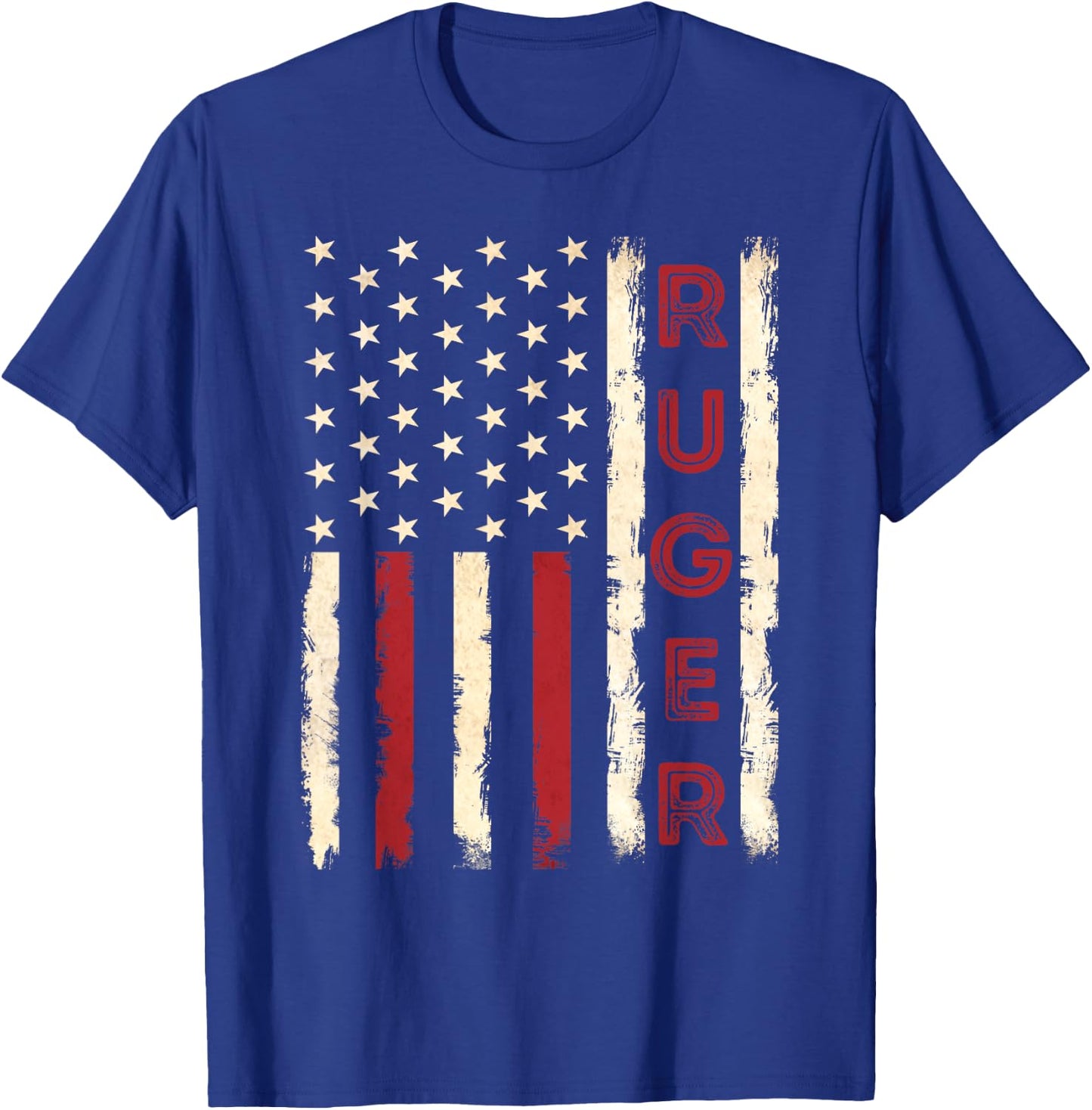 Retro USA American Flag Ruger Family Day Shirt Matching Cool T-Shirt - T-Shirt | Royal