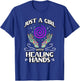 Just A Girl With Healing Hands Energy Healing Reiki T-Shirt - T-Shirt | Royal