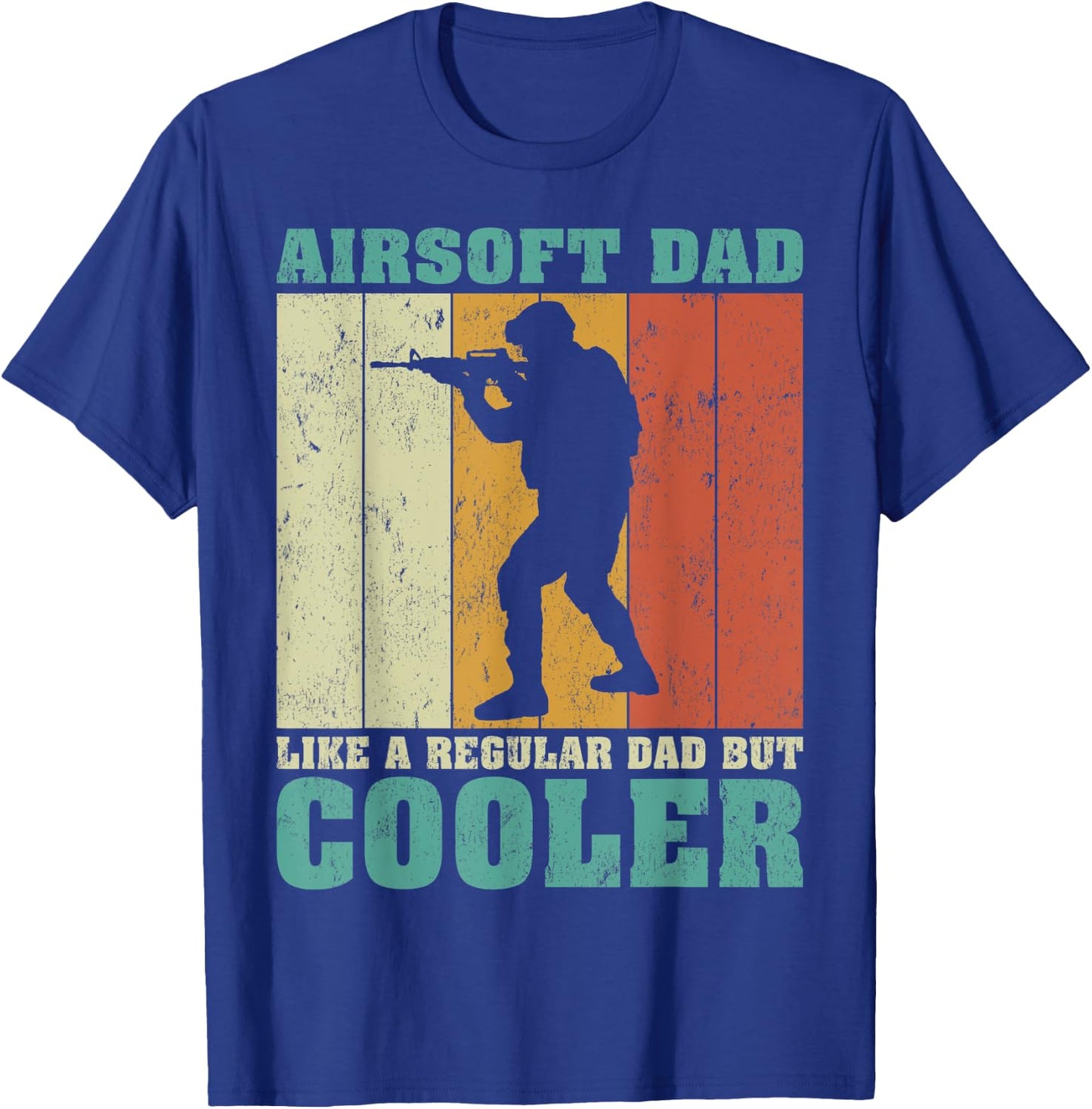 Vintage Retro Airsoft Dad Like A Regular Dad Father's Day T-Shirt - T-Shirt | Royal