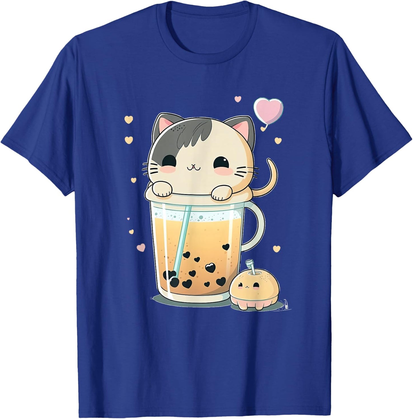 Cat Boba Tea Kawaii Kitty Bubble Tea Anime T-Shirt - T-Shirt | Royal