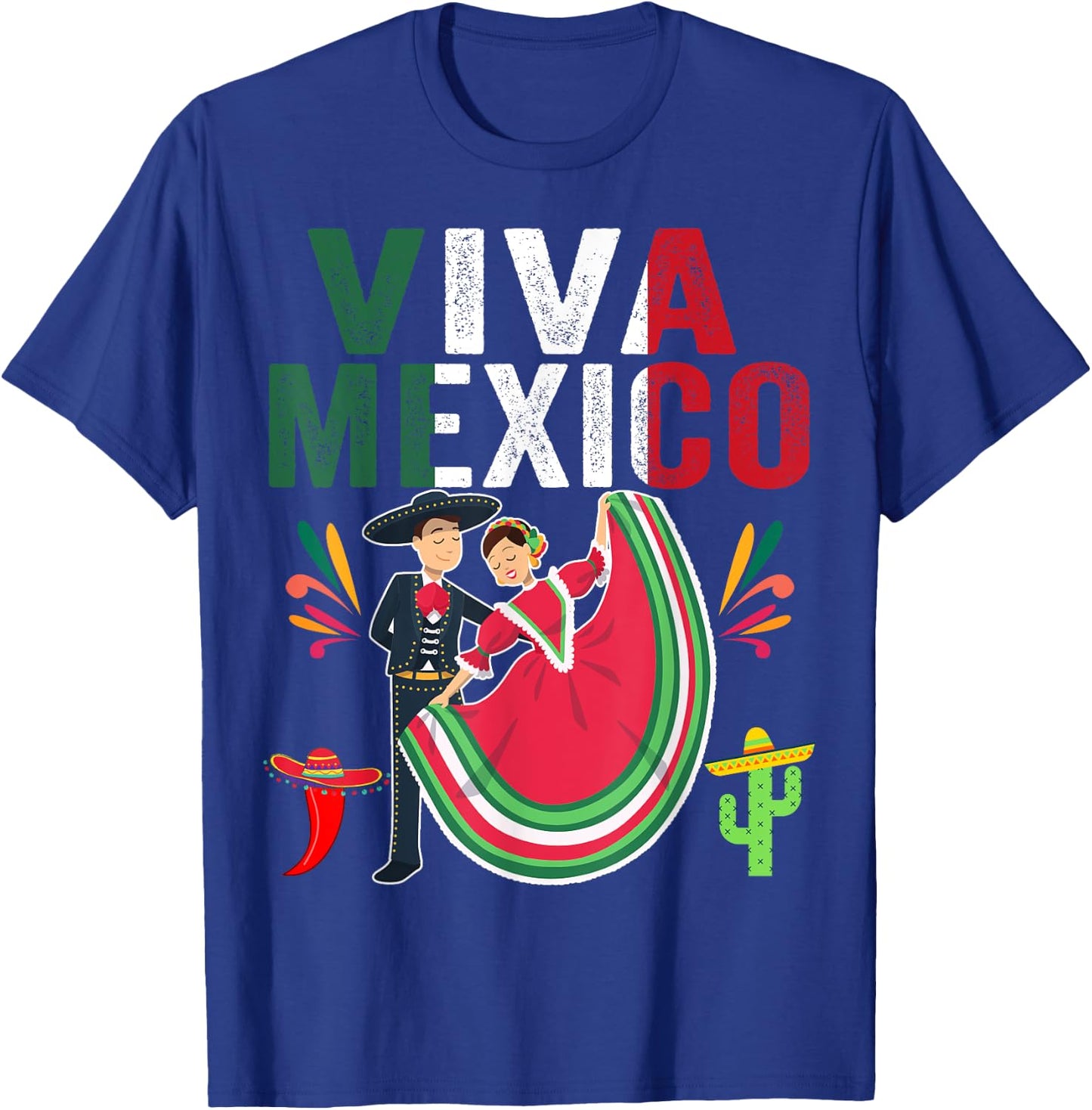 Butterfly Flag Mexico Independence Day Mexican Men Women Kid T-Shirt - T-Shirt | Royal