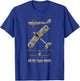 DH 82 Tiger Moth British Biplane Diagram T-Shirt - T-Shirt | Royal