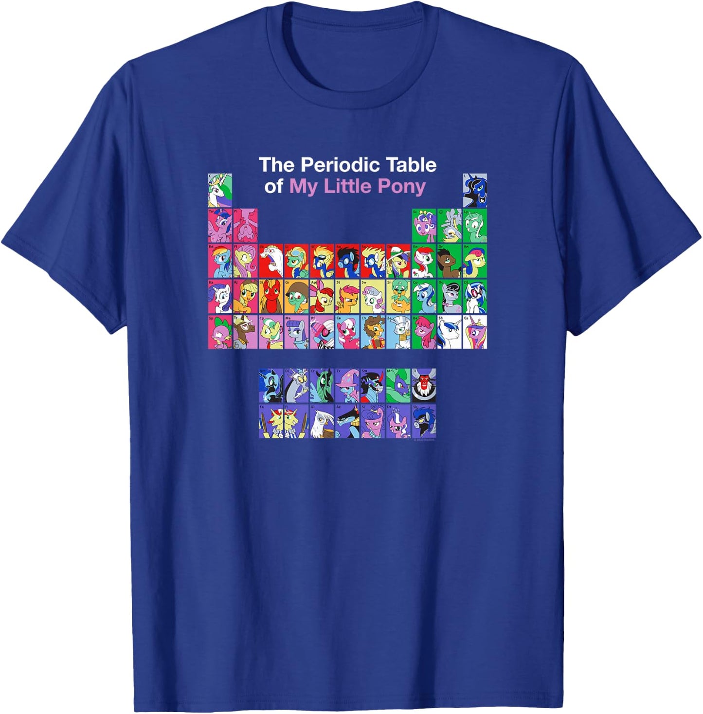 My Little Pony: Friendship Is Magic Periodic Table Retro T-Shirt - T-Shirt | Royal