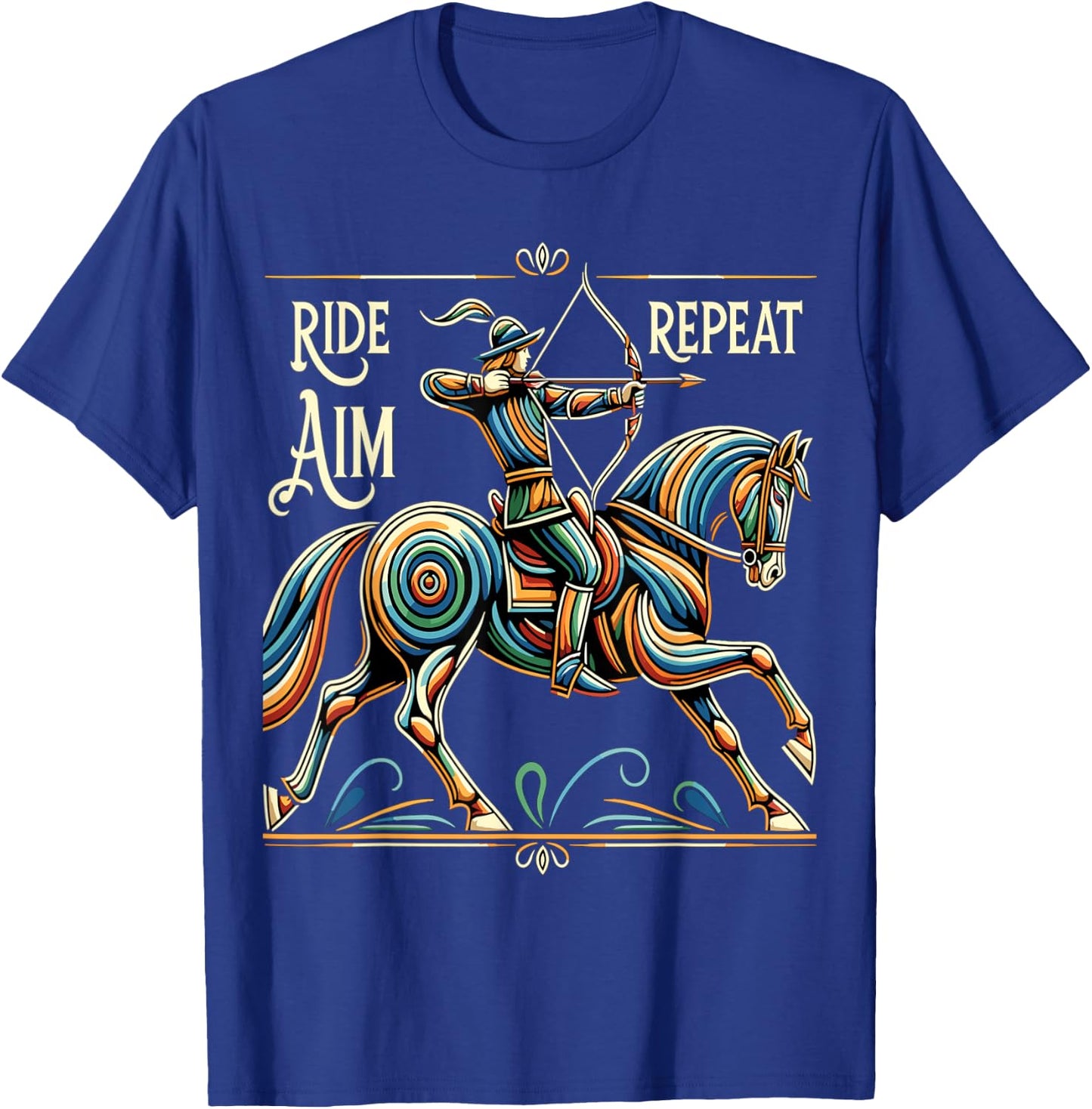 Horse Archer Tournament Mounted Archery T-Shirt - T-Shirt | Royal