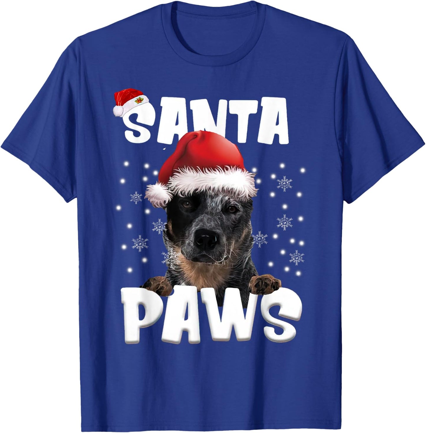 Funny Blue Heeler Christmas Lights Tree Dog Lover Xmas Men Women T-Shirt - T-Shirt | Royal