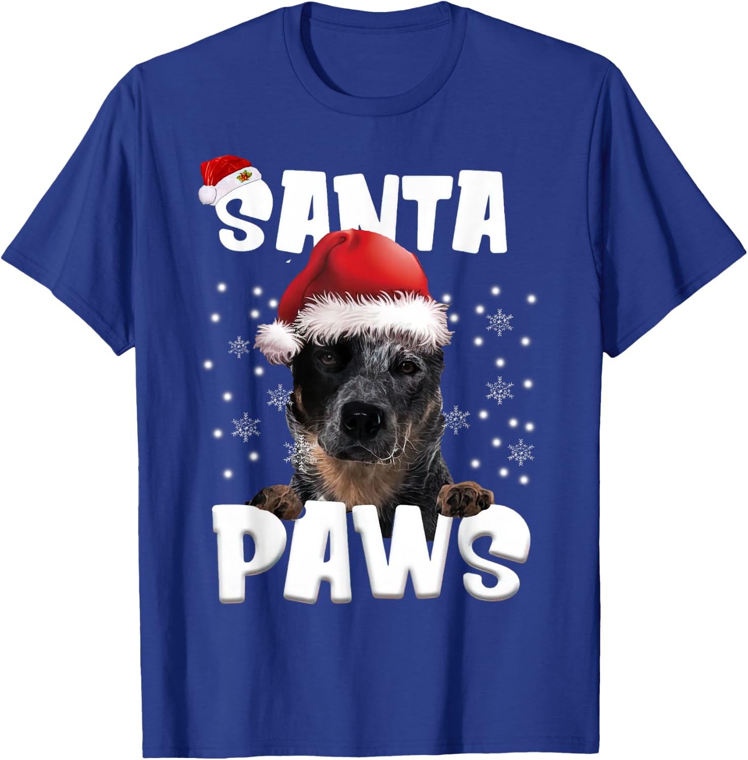 Funny Blue Heeler Christmas Lights Tree Dog Lover Xmas Men Women T-Shirt - T-Shirt | Royal