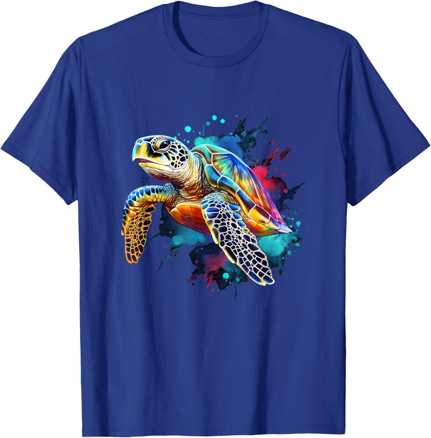 Sea Turtle Watercolor Graphic T-Shirt - T-Shirt | Royal