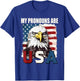 My Pronouns Are USA American Flag Patriotic Eagle Graphic Men T-Shirt - T-Shirt | Royal