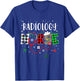 Radiology Nurse Leopard Red Buffalo Plaid Christmas Nurse T-Shirt - T-Shirt | Royal