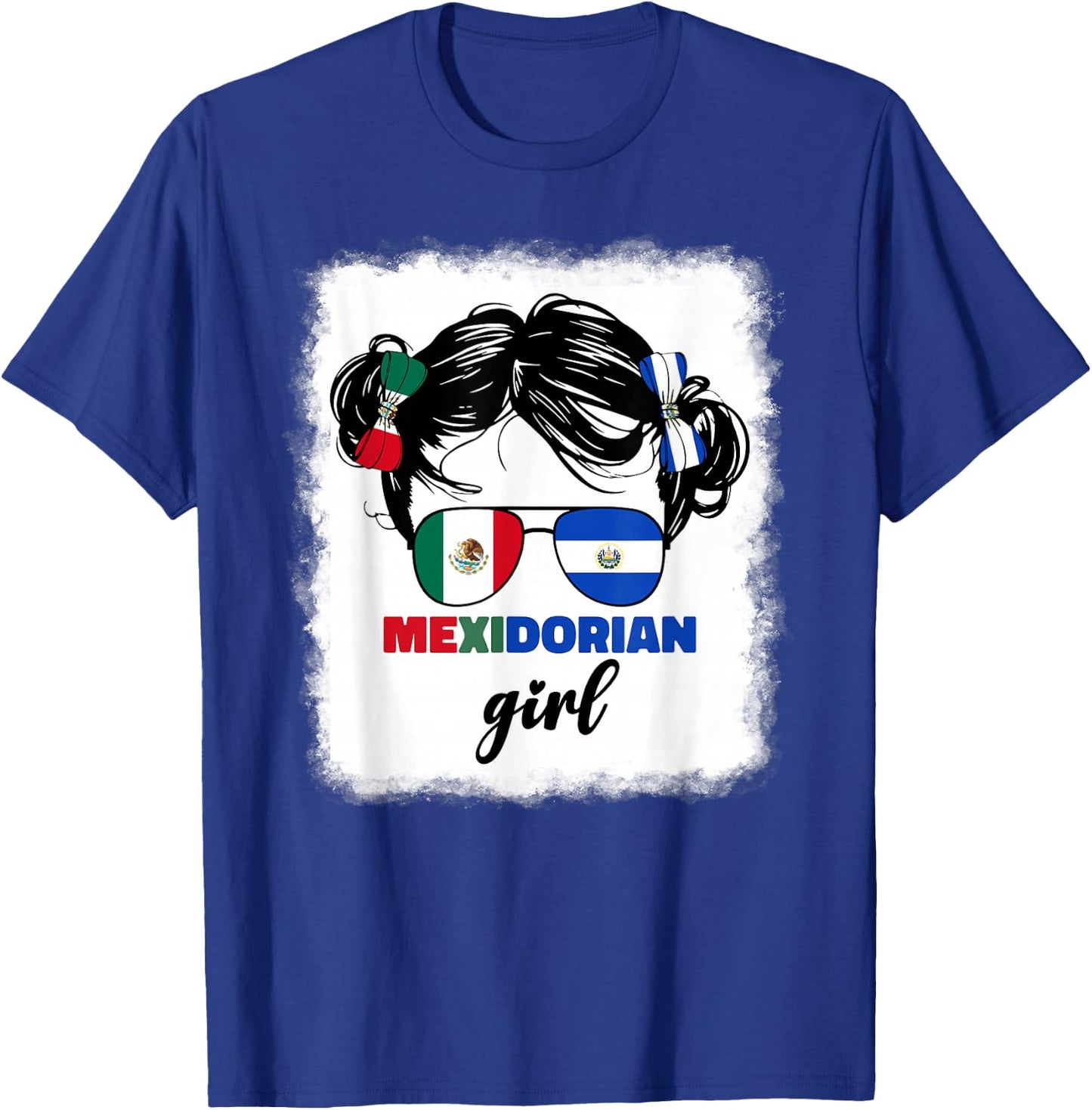 Half Mexican And Salvadorian Mexico El Salvador Girl Kids T-Shirt - T-Shirt | Royal