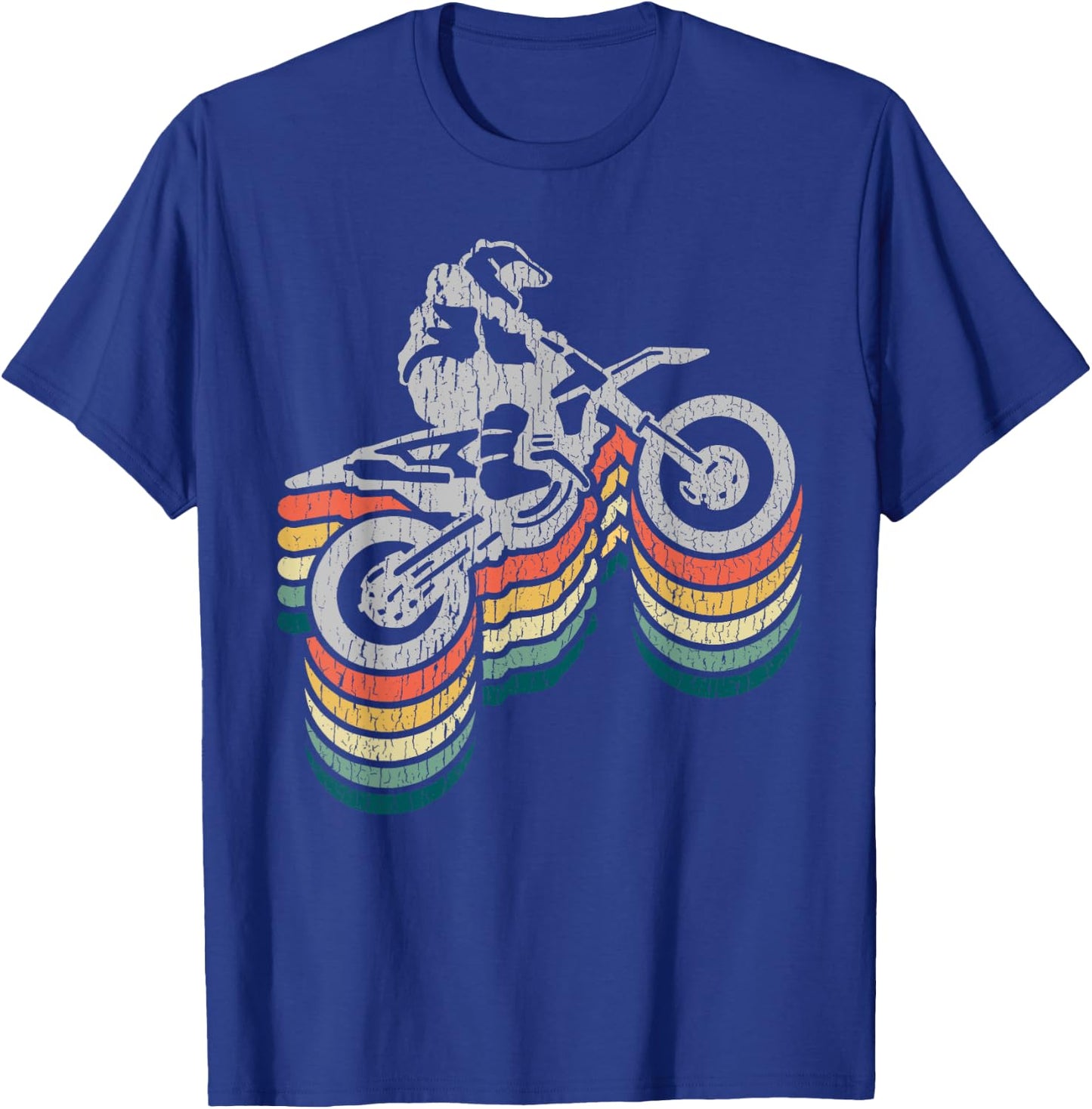 Retro Dirt Bike Rider Funny Enduro Biker Motorcycle Lovers T-Shirt - T-Shirt | Royal