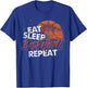 Eat Sleep Basketball Repeat Basketball Player Basketball T-Shirt - T-Shirt | Royal