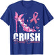 Crush Breast Cancer Ribbon Butterfly Breast Cancer Awareness T-Shirt - T-Shirt | Royal