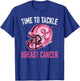 Tackle Breast Cancer Football Pink Breast Cancer Awareness T-Shirt - T-Shirt | Royal