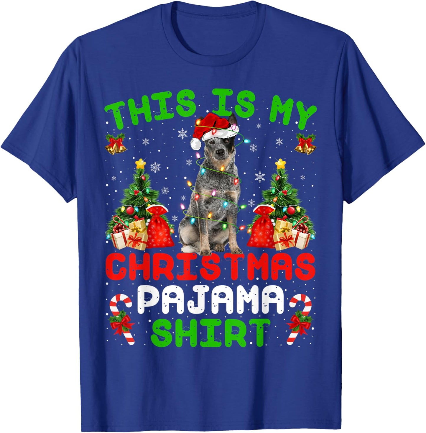 This Is My Christmas Pajama Shirt Blue Heeler Dog Christmas T-Shirt - T-Shirt | Royal