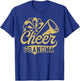Cheer Grandma Biggest Fan Black Yellow Gold Pom Pom T-Shirt - T-Shirt | Royal