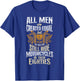 Classic Motorcycle Biker Grandpa 80th Birthday All Men Are T-Shirt - T-Shirt | Royal