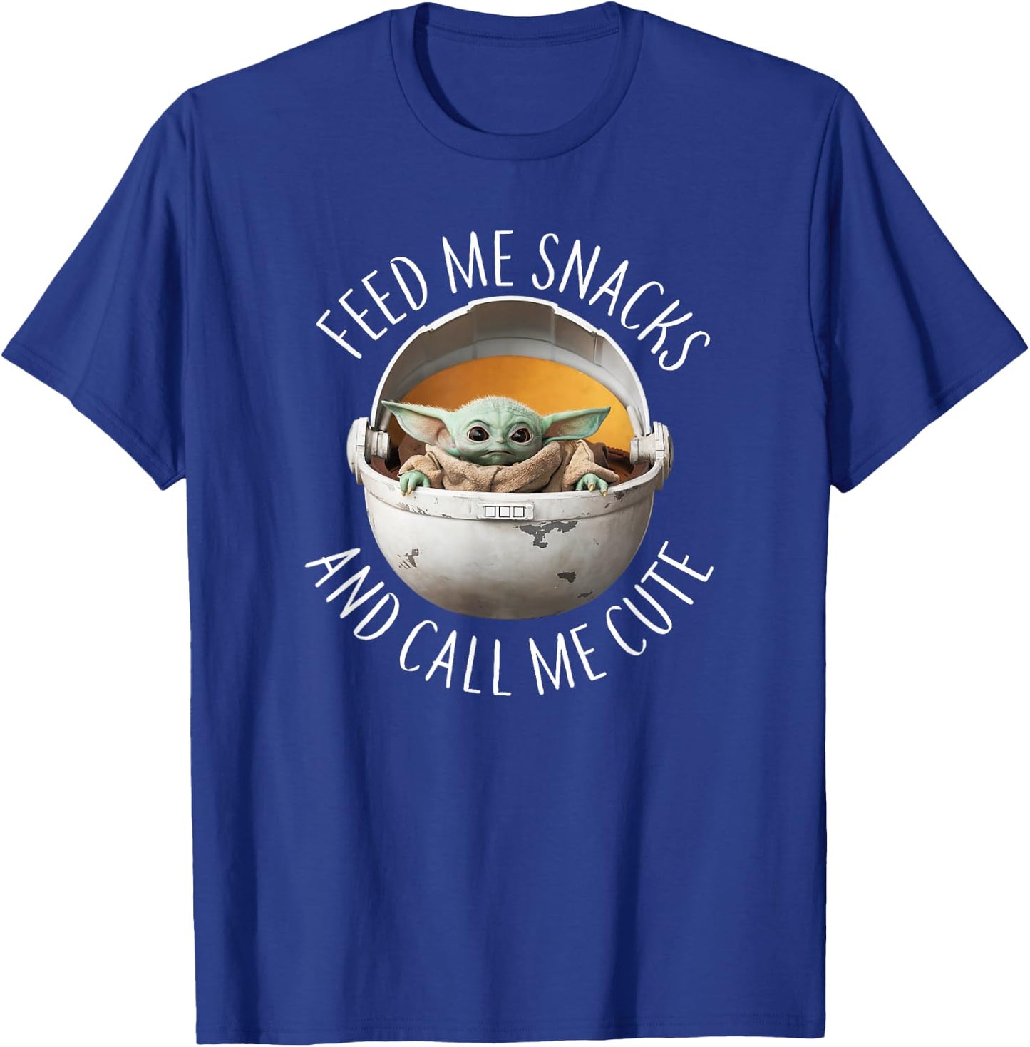Star Wars: The Mandalorian Grogu Feed Snacks & Call Me Cute T-Shirt - T-Shirt | Royal